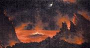 Volcano at Night Jules Tavernier